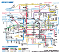 大阪の地下鉄路線図