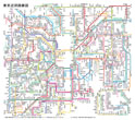 東京の地下鉄の入っていない鉄道路線図